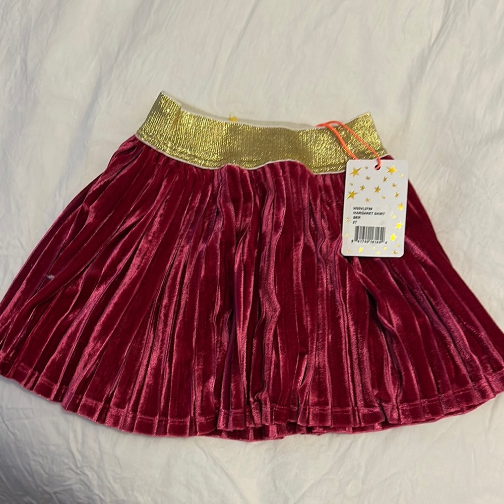 Egg Collective Festive Skirt in Red and Gold